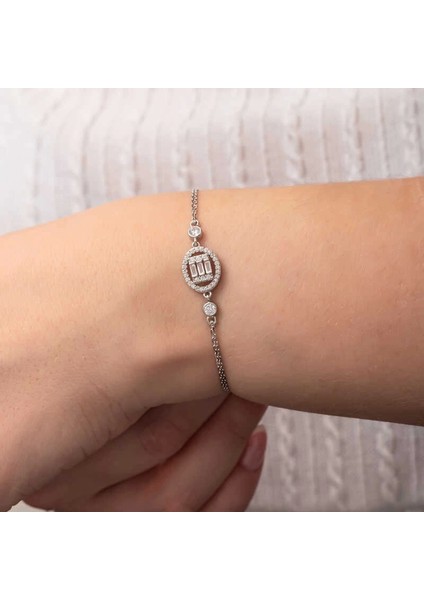 Gümüş Oval Baget Taşlı Kadın Bileklik fırsatları