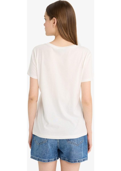 Coool Regular Fit Bisiklet Yaka Baskılı Kısa Kollu Tişört F6311AX25HS