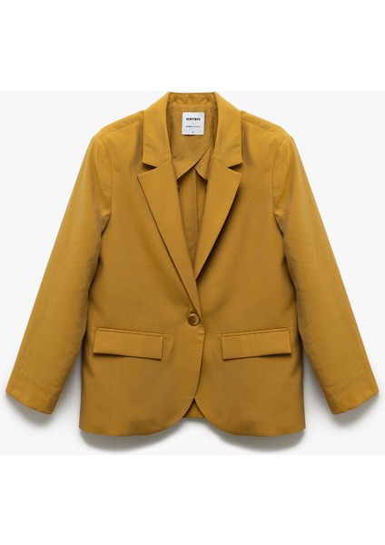 Kadın x Sima Tarkan - Uzun Kollu Kapaklı Cep Detaylı Kruvaze Blazer Ceket 5SAK50013EW fiyatları