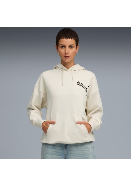 Leopard Kadın Krem Sweatshirt (633766-91)