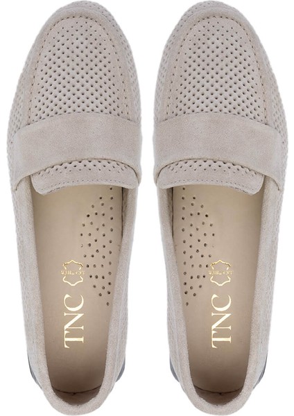 Kadın Hakiki Deri Bej Süet Loafer Ayakkabı 1124 11327 Bn Ayk Y25 Bej Suet indirimleri