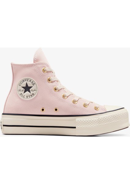 Chuck Taylor All Star Lift Platform Suede Çocuk Krem Sneaker A13823C.691