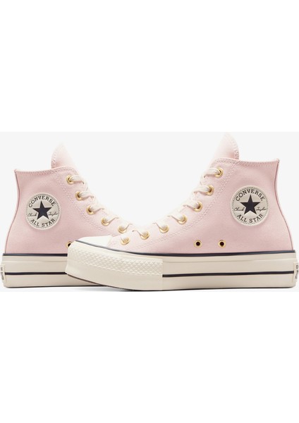 Chuck Taylor All Star Lift Platform Suede Çocuk Krem Sneaker A13823C.691