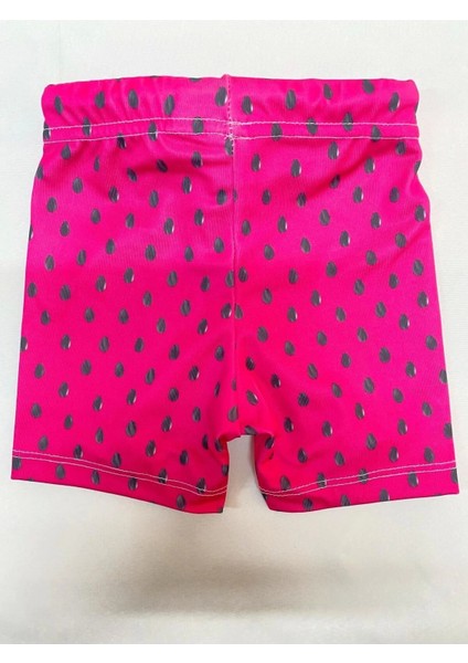 Erkek Çocuk Plaj Şortu Pembe Karpuz Desen