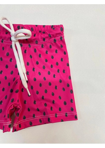 Erkek Çocuk Plaj Şortu Pembe Karpuz Desen modelleri
