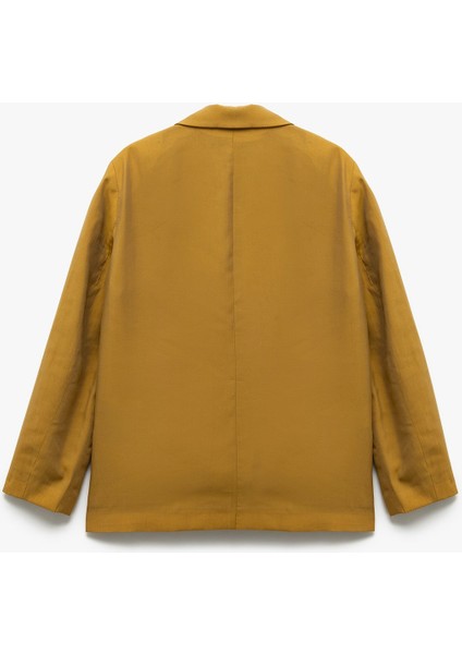 Kadın x Sima Tarkan - Uzun Kollu Kapaklı Cep Detaylı Kruvaze Blazer Ceket 5SAK50013EW fırsatları
