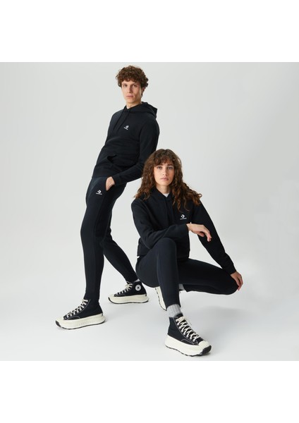 Go-To Star Chevron Standard-Fit Unisex Siyah Günlük Eşofman Altı.001