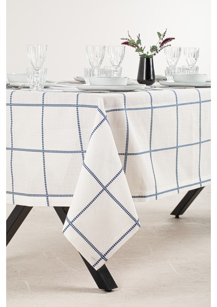 Belen Ekose Lacivert Masa Örtüsü modelleri