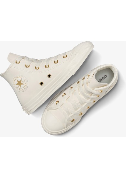 Chuck Taylor All Star Taylored Lux Çocuk Krem Deri Sneaker A10710C.286 indirimleri