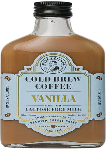 Cold Brew Coffee Vanilla Lactose Free - Laktozsuz Vanilyalı 190 ml x 5'li