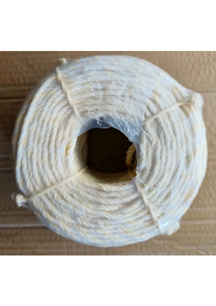 Çamaşır Ipi Örgülü Naylon Krem Renk 500 Gr. 3 mm