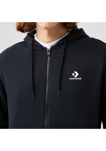 Go-To Embroidered Star Chevron Unisex Siyah Günlük Sweatshirt.001 indirimleri