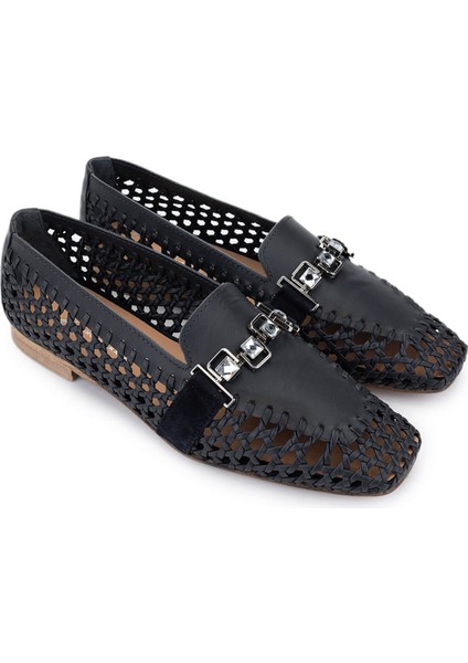 Kadın Hakiki Deri Lacivert Loafer Ayakkabı 1140 55709017 Byn Ayk Y25 Navy fiyatları