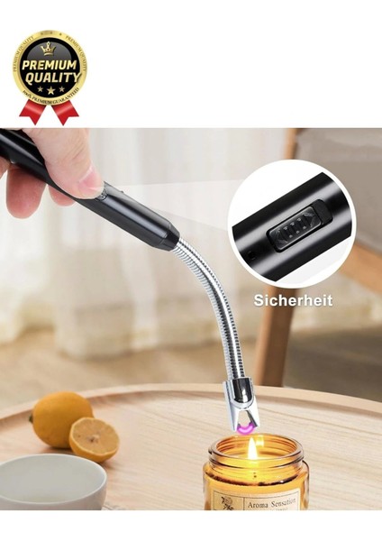 Özel Üretim Fonksiyonel USB Şarj Edilebilir Rüzgar Geçirmez Alevsiz Kamp Mum Metal Elektrikli Çakmak modelleri