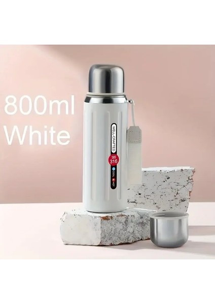 800ML Vakum Şişesi Yalıtımlı Su Şişeleri Sıcak ve Soğuk Içecek Için Termal Kur Sıcak ve Soğuk Içecek Yaz Kışlı Içecek Hediye Kavrası: 800ML/RENK: F-Black (Yurt Dışından)