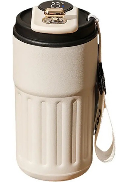 Akıllı Termos Şişe Su Dijital LED Sıcaklık Kahve Kupa Kupası Paslanmaz Çelik Tumbler Vakum Şişesi Kamp Noel Kapasitesi Için: 450ML/RENK: C (Yurt Dışından)