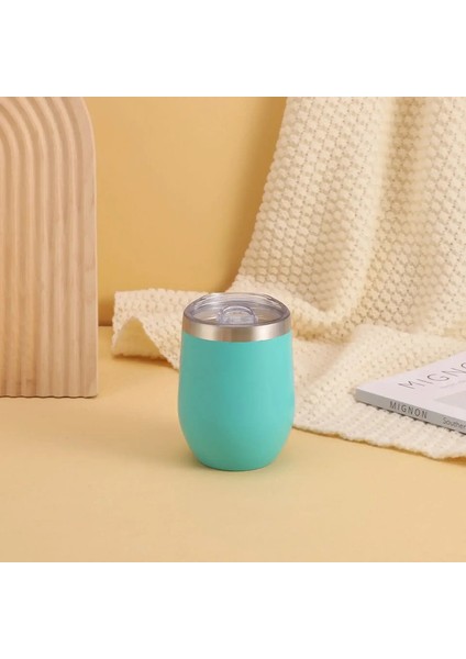 360ML 12OZ Termal Yalıtımlı Paslanmaz Çelik Tumbler Çift Duvar Su Şişesi Gitmek Için Taşınabilir Kahve Kupa Seyahat Etme Kupası Kapasite: 12OZ/RENK: Göl Mavisi (Yurt Dışından)