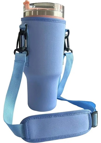 Su Şişesi Taşıyıcı Torbası, 40 Oz Dak ile Uyumlu, Ayarlanabilir Omuz Kayışı ile Su Şişesi Tutucu: Mavi (Yurt Dışından)