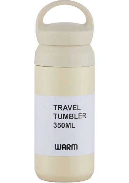 500ML Paslanmaz Çelik Termal Kupa Kahve Ofisi Için Çift Vakum Şişeleri Sıcak Soğuk Yalıtımlı Dak Arabası Seyahat Kupa Kapasitesi: 350ML/RENK: Beyaz Sap (Yurt Dışından)