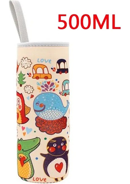 Spor Su Şişesi Kapağı Kılıfı Yalıtımlı Torba Termos Kupası Torbası Taşınabilir Vakum Cam Kupa Seti Spor Kampı Accessorie 350ML - 500MLCOLOR: 500ML Kt (Yurt Dışından)