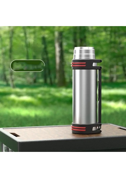 3000ML Siyah Ev Paslanmaz Çelik Termos Şişe Yüksek Kapasite Açık Dış Motor Dağ Tırmanma Su Şişesi Termos Kupası Kapasite: 1000ML-3000ML/RENK: Sily 2000ML (Yurt Dışından)