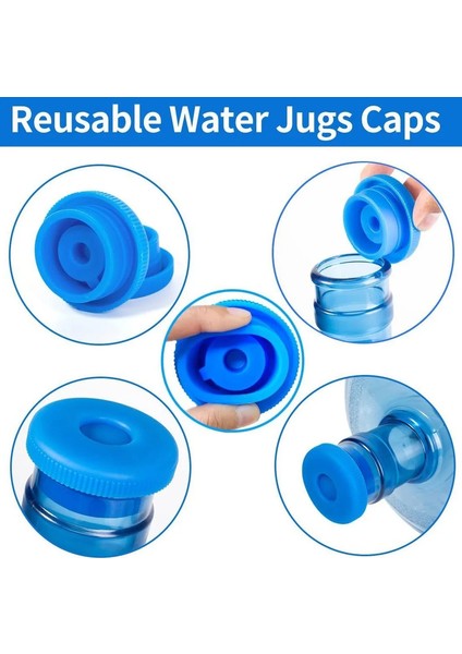 3 ve 5 Galon Su Sürahi Kapağı Yeniden Kullanılabilir, Gıda Sınıfı Silikon Yedek Galon Kapakları 55 mm Şişe ve Su Dağıtıcıları Kapak: 1 Adet (Yurt Dışından)