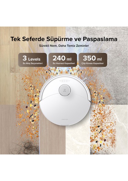 Q8 Max Pro Plus Akıllı Robot Süpürge Beyaz fırsatları