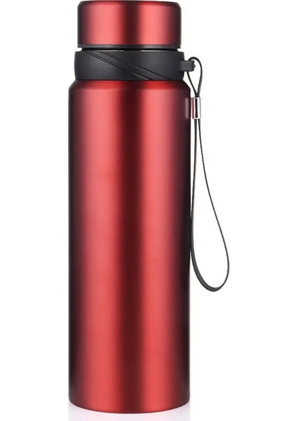 1l Termal Su Şişesi Soğuk ve Sıcak Su Şişesi Termos Su Çayı Kahve Vakum Şenlikleri Paslanmaz Çelik Termos Şişe Kapasitesi: 1000ML/RENK: Kırmızı (Yurt Dışından)