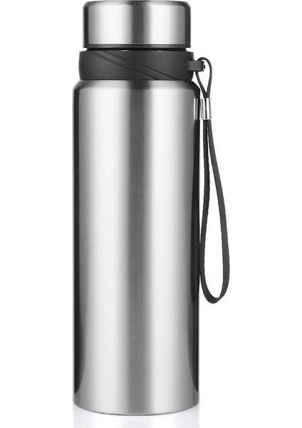 1l Termal Su Şişesi Soğuk ve Sıcak Termos Su Çayı Kahve Vakum Şenlikleri Araç Paslanmaz Çelik Yalıtımlı Şişe Kapasitesi: 1000ML/RENK: Silvery (Yurt Dışından)