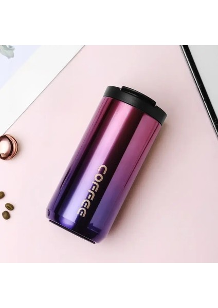 Paslanmaz Çelik Yalıtımlı Kahve Kupası 304 Seyahat Kupa Yaratıcı Moda Tasarım Iş Hediyesi Cross Sınır Araba Kupası Su Bottlecaity: 400ML/RENK: Pembe (Yurt Dışından)