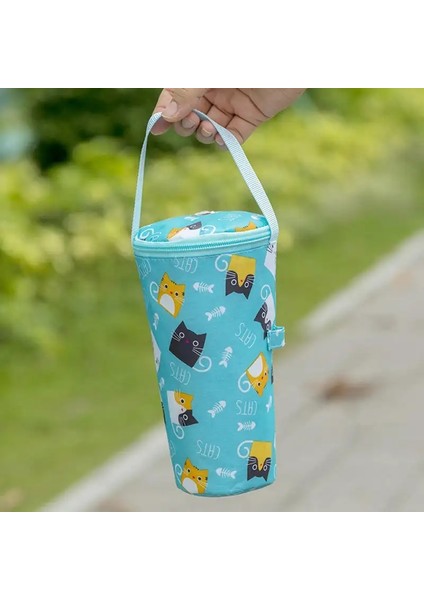 Su Şişesi Tote Torbası Evrensel Kese Isı Koruma Yalıtımlı Soğutucu Çanta Açık Gezi Kamp Yürüyüşü Su Şişesi Covecolor: Mavi (Yurt Dışından)