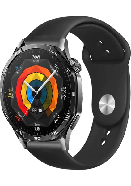 Huawei Watch Gt5 46MM Akıllı Saat ile Uyumlu Yumuşak Dokulu Silikon Kordon Kayış