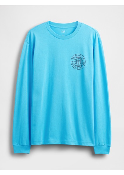 Erkek Mavi Gap Logo T-Shirt fiyatları