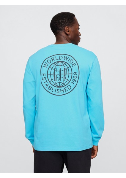 Erkek Mavi Gap Logo T-Shirt fırsatları