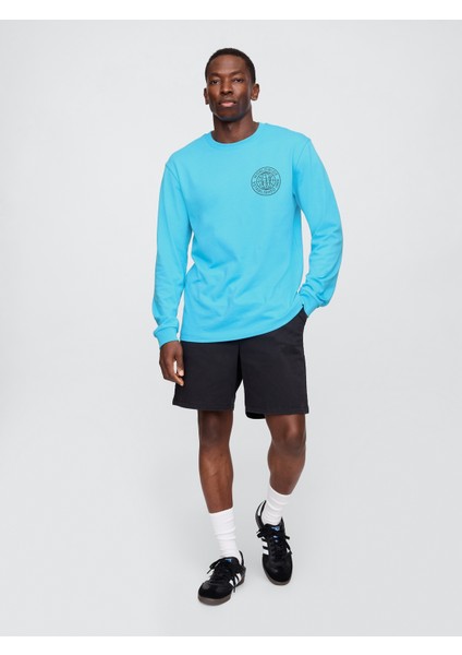 Erkek Mavi Gap Logo T-Shirt indirimleri