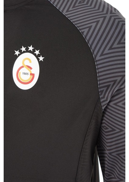 Orijinal Lisanslı 5 Yıldızlı Tam Fermuar Siyah Sweat + Silikon Bileklik Set Hediyelik Ahşap Kutulu