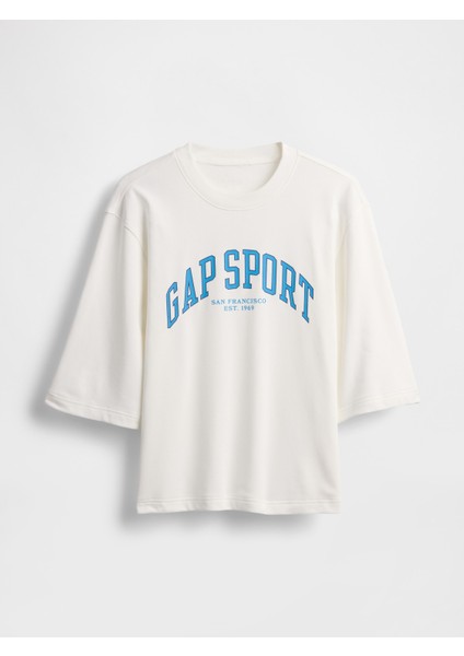 Erkek Kırık Beyaz Oversized Gap Grafik Terry T-Shirt fiyatları