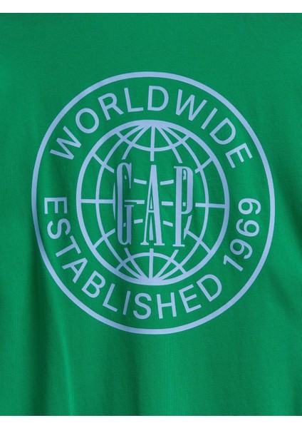 Erkek Yeşil Gap Logo T-Shirt modelleri