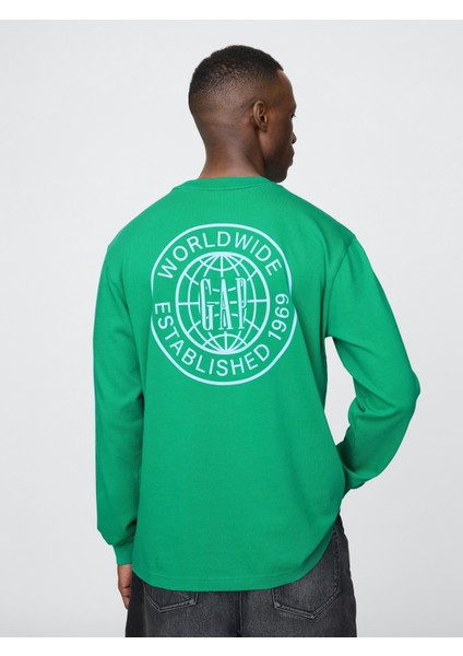 Erkek Yeşil Gap Logo T-Shirt fırsatları