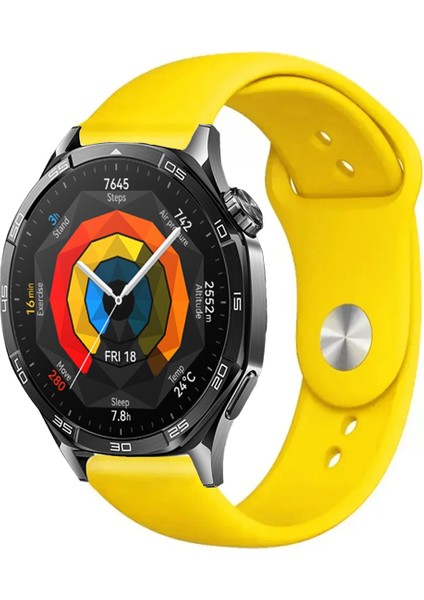 Huawei Watch Gt5 46MM Akıllı Saat ile Uyumlu Yumuşak Dokulu Silikon Kordon Kayış