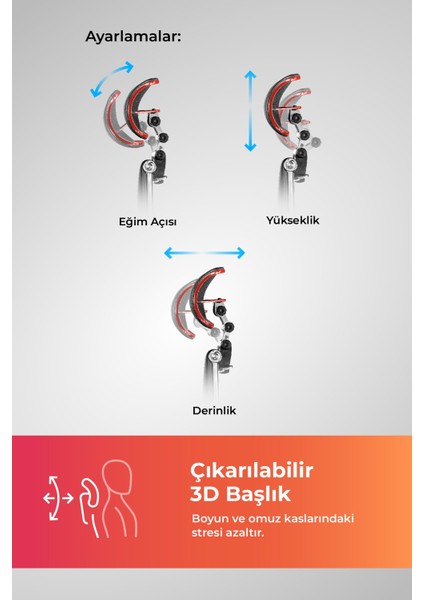 Samurai Red Ergonomik Fileli ve Deri Oyuncu / Ofis Koltuğu - 2e2.3.7.b7 Kırmızı-Siyah