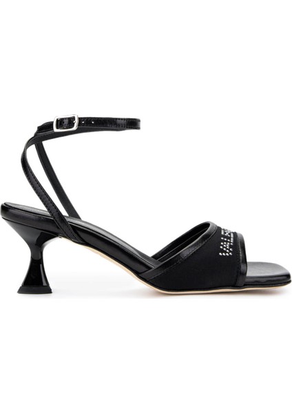 Kadın Deri & Tekstil Siyah Topuklu Ayakkabı 1040 91D2539 Bn Ayk Y25 Black