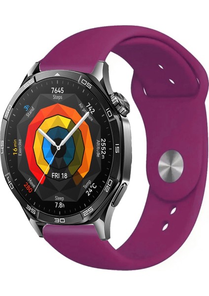 Huawei Watch Gt5 46MM Akıllı Saat ile Uyumlu Yumuşak Dokulu Silikon Kordon Kayış