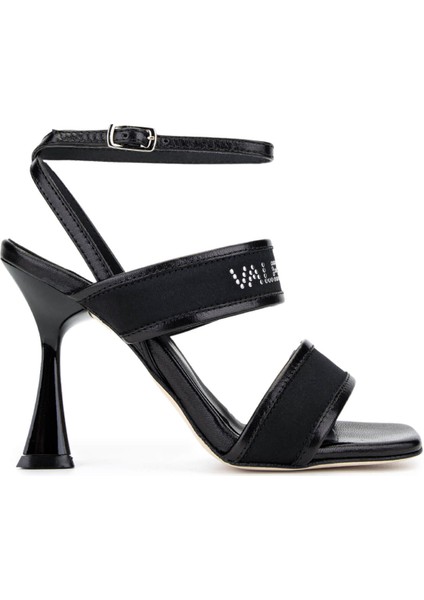 Kadın Deri & Tekstil Siyah Topuklu Ayakkabı 1040 91D2540 Bn Ayk Y25 Black