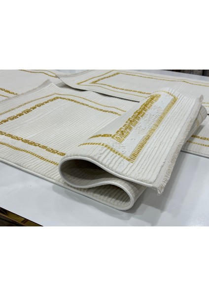 3'lü Yatak Odası Halısı Beyaz Gold Argın Halı fırsatları