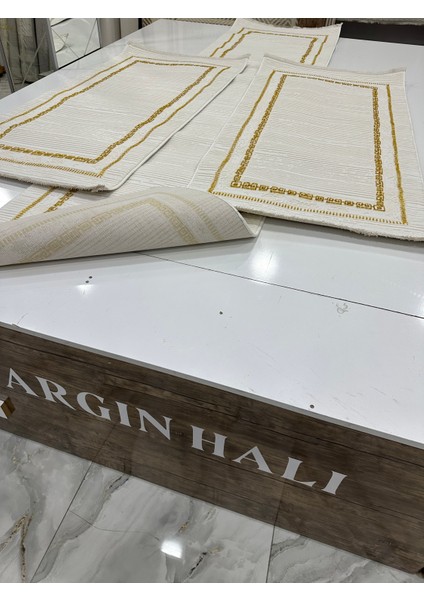 3'lü Yatak Odası Halısı Beyaz Gold Argın Halı indirimleri