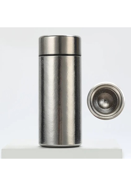 Titanyum Tumbler Çay Infüzör Ayrılma 6hrs Titan Termos Su Şişesi Kahve Vakum Şişesi Kupası Terimo Için Yalıtımlı Kupa Titaniokapakite: 200ML 6oz/renk: Açık Gri (Yurt Dışından)