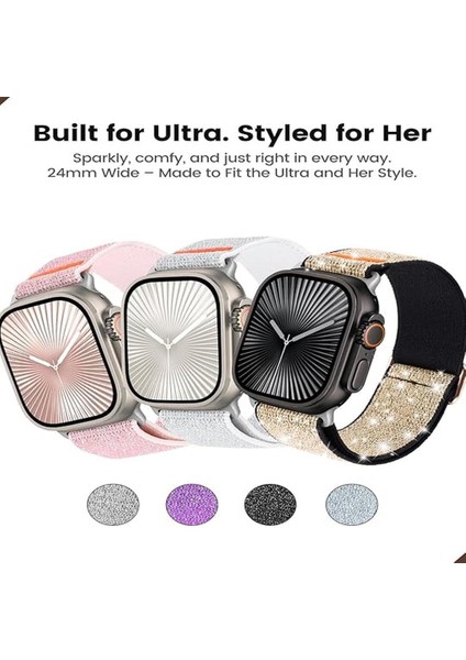 Apple Watch 11/10 42MM Seri 4-5-6-7-8-9 Uyumlu 38-40-41MM Kumaş Elastik Kordon Kayış fiyatları