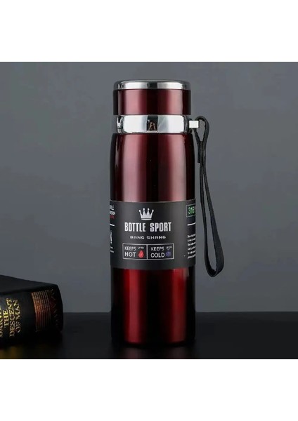 Iş 316 Paslanmaz Çelik Kupa Asılı Halat Açık Dış Mekan Taşınabilir Spor Şişesi Büyük Kapasite Tutucu Termos Termos Cupcapacity: 800ML/RENK: Xiangbiangse (Yurt Dışından)