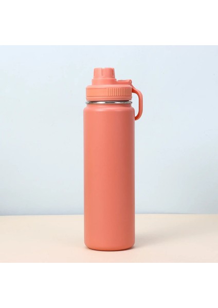 Limon Hayata Dönüş Spor Su Şişesi 750ML Lulu Lulu Paslanmaz Çelik Saf Titanyum Vakum Taşınabilir Sızdır Yalıtımlı Yalıtımlı Su Kupası Kapasite: 750ML/RENK: Turuncu (Yurt Dışından)